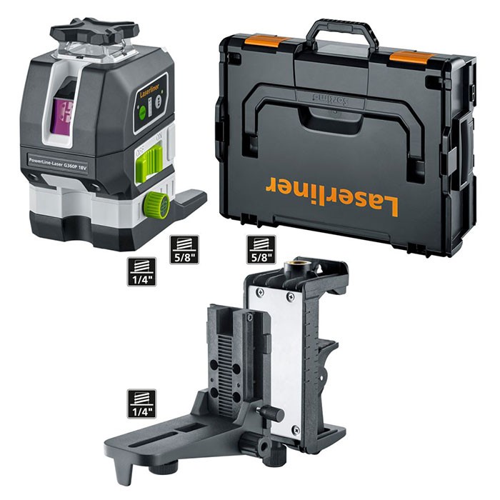 Зелен линеен лазер PowerLine-Laser G360P Multi-18V, 036.360l